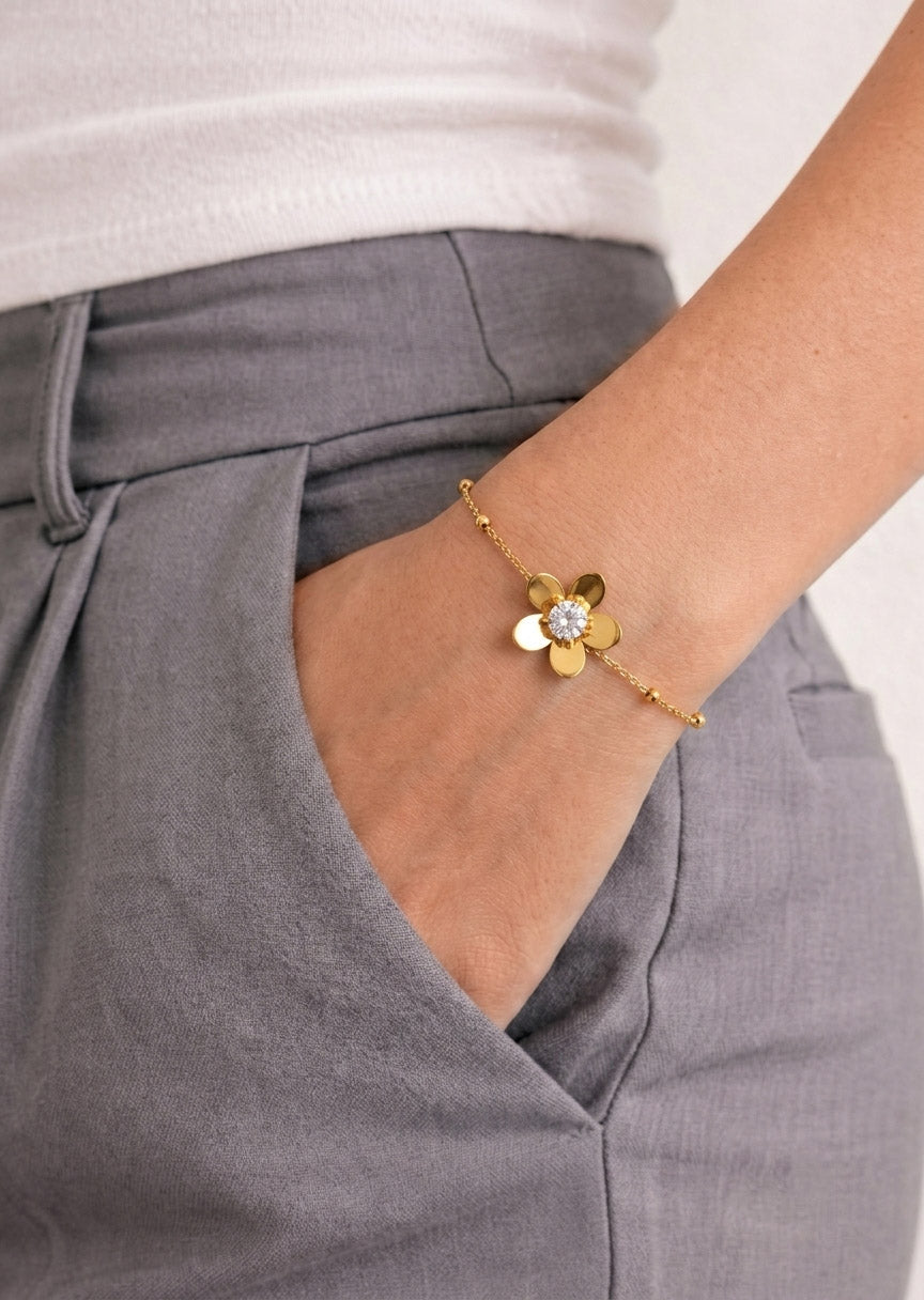 Golden Flower Bracelet