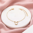 Heartly White Single Anklet