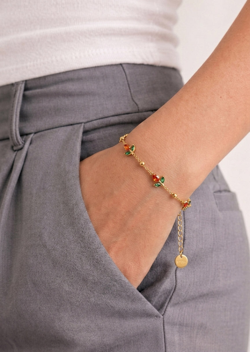 Red Tulip Bracelet