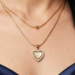 Shine Heart Double Chain Necklace