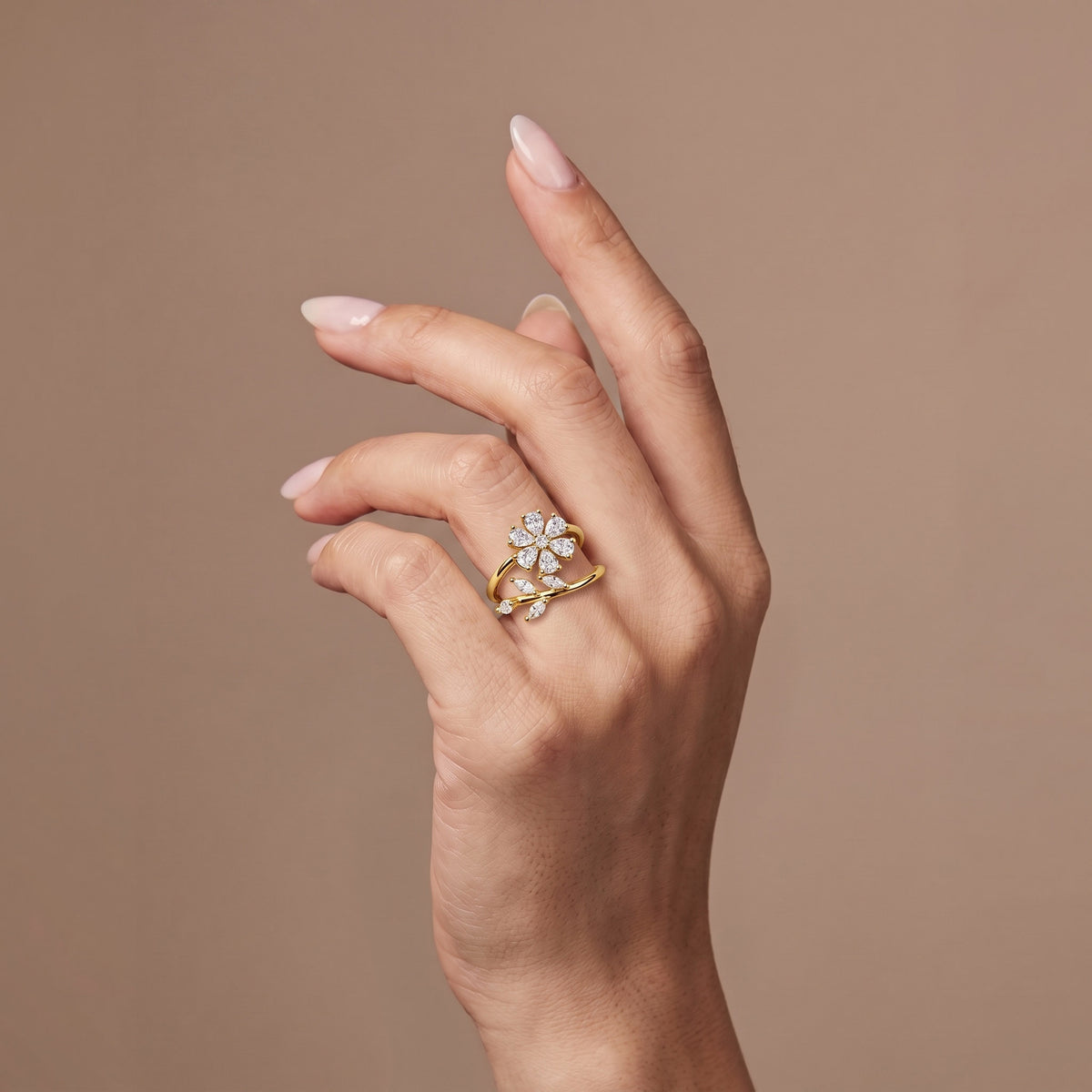 Golden Flower Ring