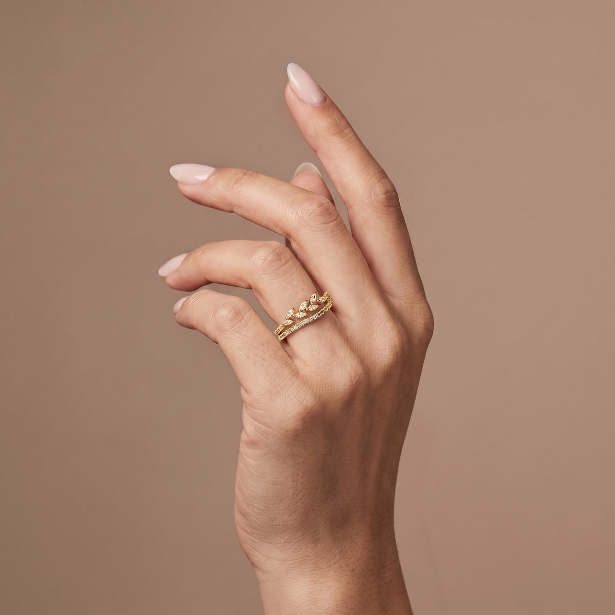 Dewdrop Branch Ring
