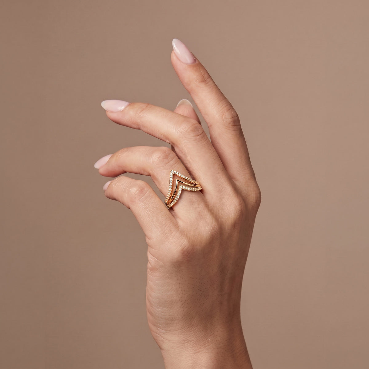 Deep V Shaped Ring